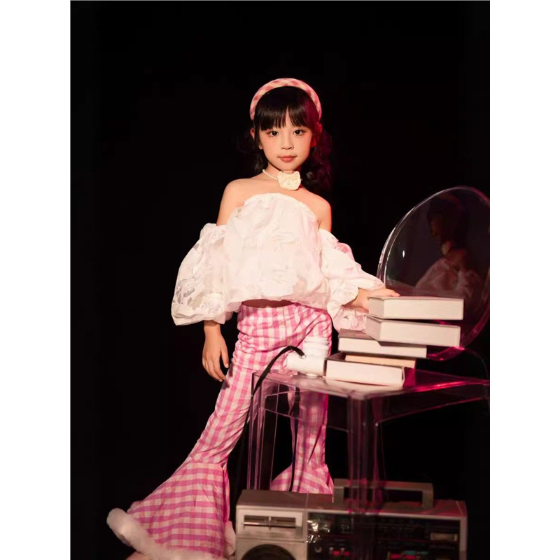 走秀演出服拍复古年代机车女童港风儿童喇叭裤主题照相馆怀旧8090,淘宝优惠券,粉丝福利购,淘宝优惠卷