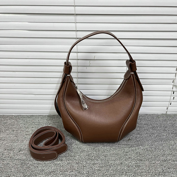 商场撤柜~togo头层牛皮单肩腋下包真皮通勤牛角包斜挎包女尾货 - 图2