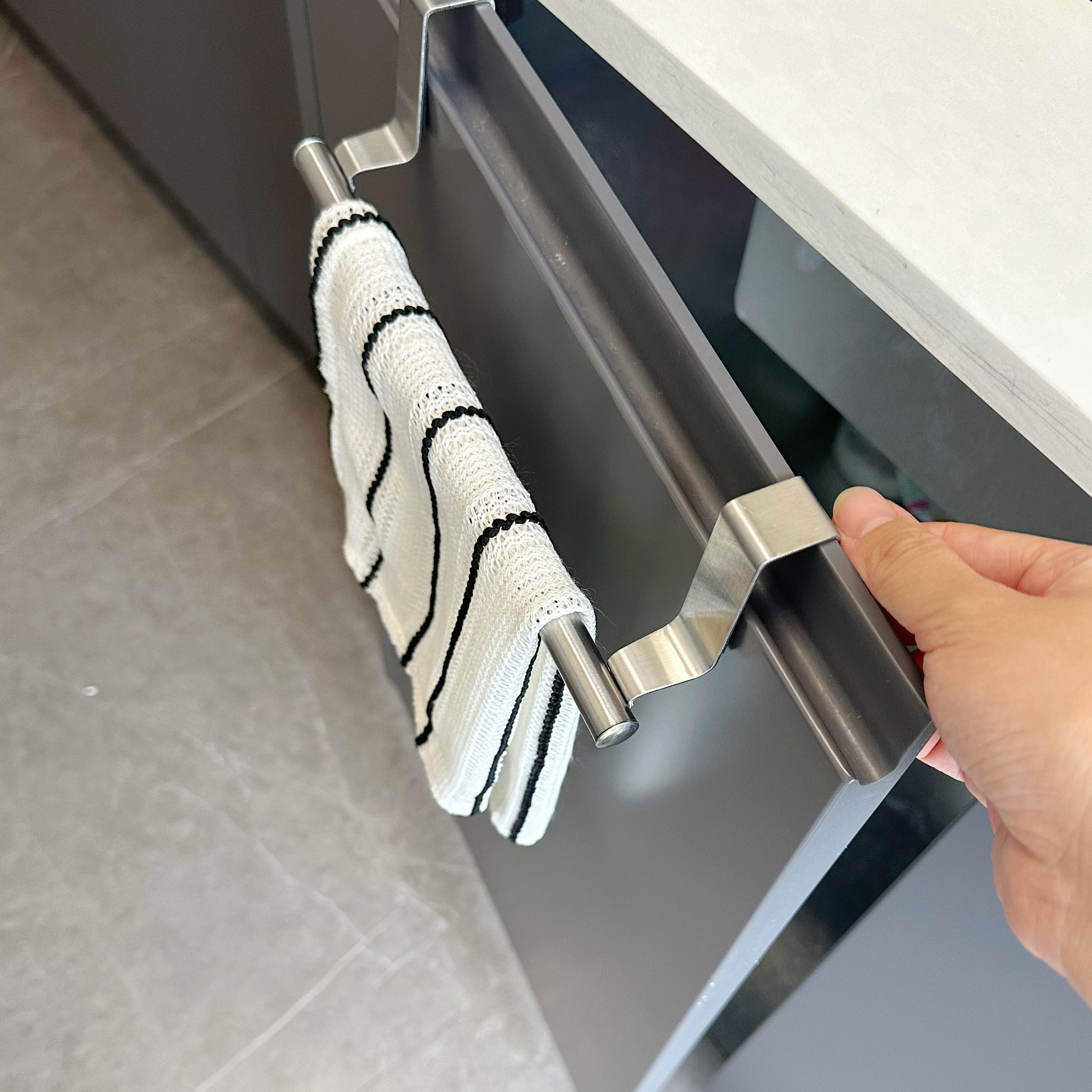 免打孔厨房柜门挂杆抹布收纳架卫生间浴室毛巾架,淘宝优惠券,粉丝福利购,淘宝优惠卷