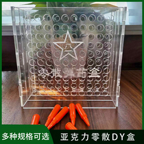 Scattered ammunition cartridges transparent 10 * 10 containing box finishing plastic cover box 100 rounds of ammunition collection box