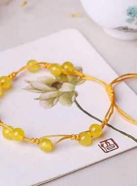 古风森系本命年幸运红玛瑙手链