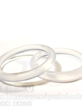 纯天然玛瑙白色戒指圈