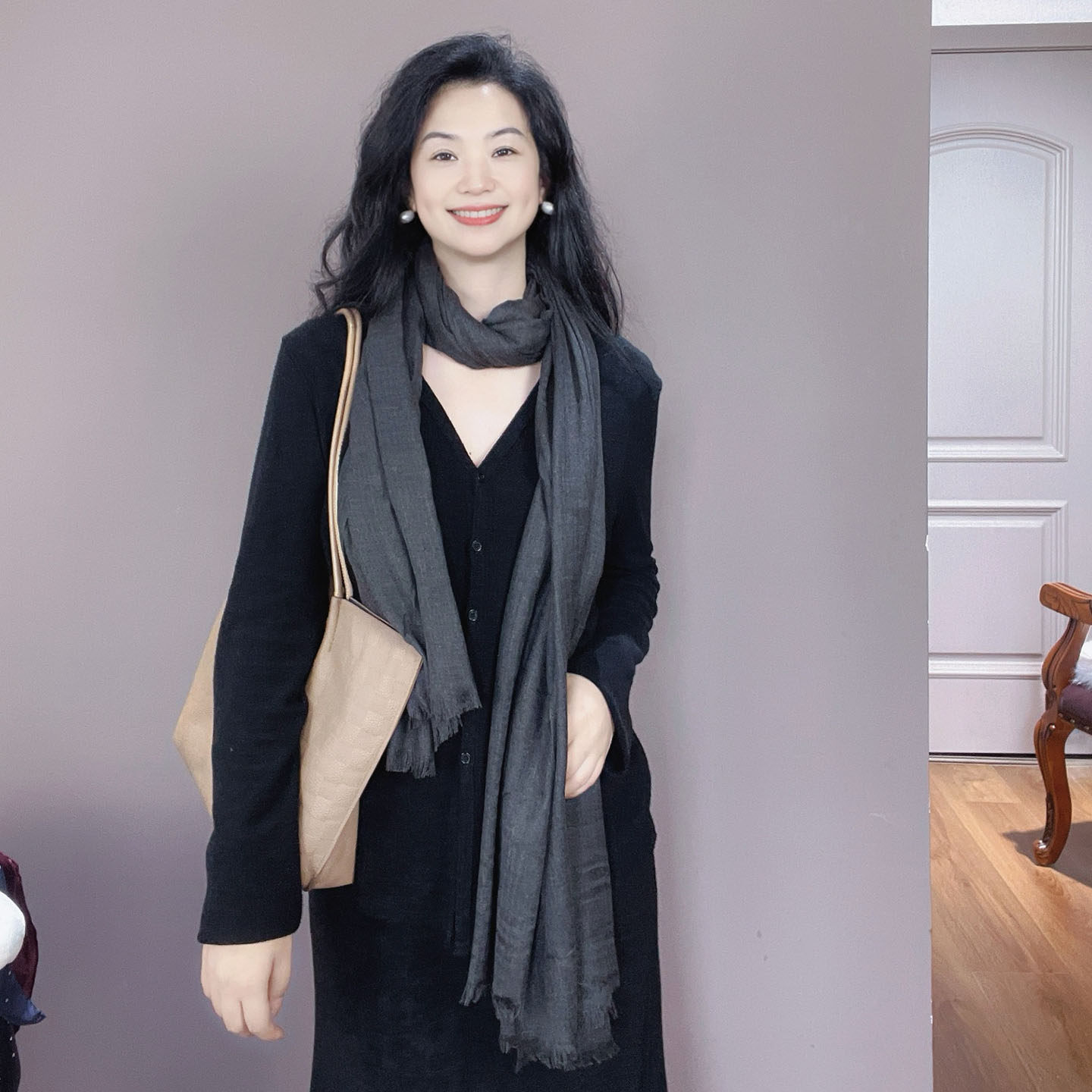 深灰色棉麻围巾女士2025新款护颈春秋冬季保暖文艺纯色围脖披肩,淘宝优惠券,粉丝福利购,淘宝优惠卷