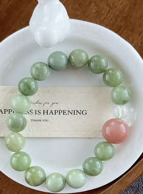 原创设计小众新中式天然岫玉手串