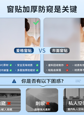 【透光不透人】窗户磨砂玻璃贴纸