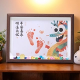 Памятная фоторамка с отпечатком руки и ноги месячного ребенка, 100 дней отпечатка рук и ног, полый стол, ритуальный смысл ребенка, Год Дракона и Змеи