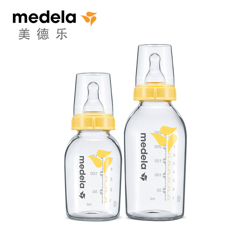 美德乐150ml玻璃+s号 250ml奶嘴 美德乐奶嘴链