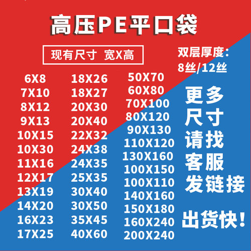 加厚平口袋透明大号薄膜特大打包高压袋子pe包装防尘食品塑料内膜 - 图1