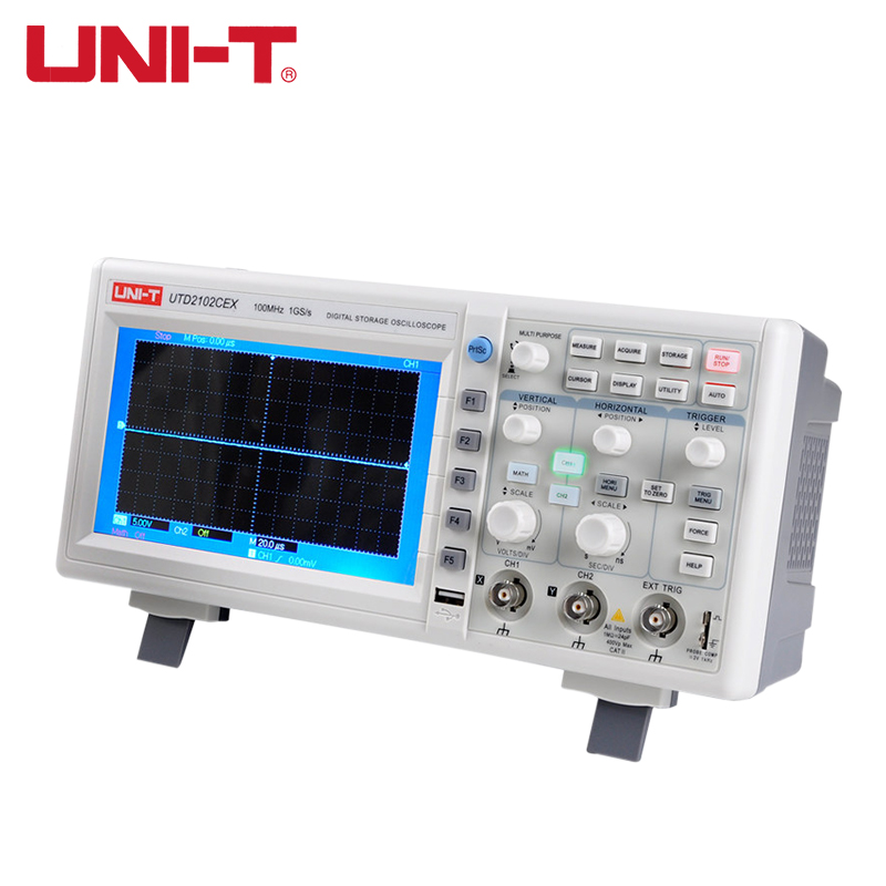 优利德数字示波器双通道数字示波器7寸彩屏UTD2102CEX 100M带宽