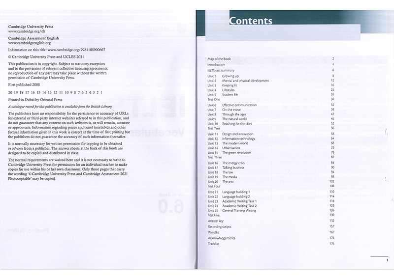 官方原版剑桥雅思核心词汇精讲精练(书含答案+音频)Ielts Vocabulary Up to Band 6.0备考书籍参考资料英文原版进口-图0