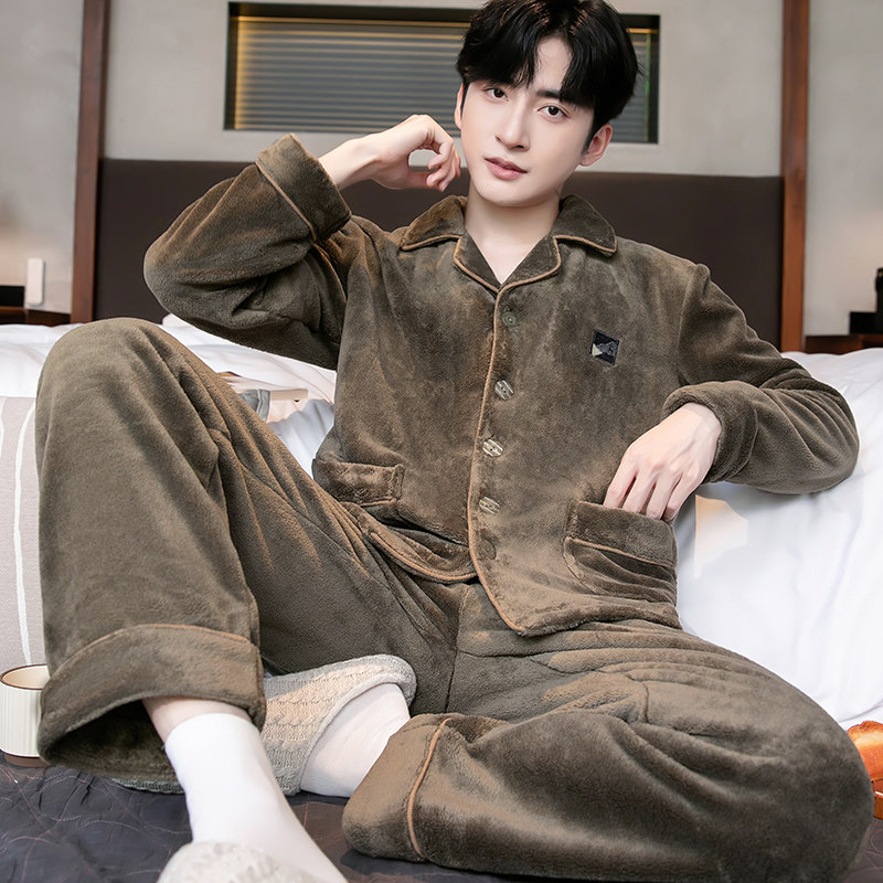 保暖睡衣冬季男款法兰绒加厚加绒2025年新款男士珊瑚绒家居服套装,淘宝优惠券,粉丝福利购,淘宝优惠卷