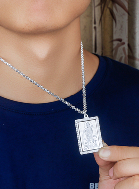 正品观音足银简约保平安护身挂件