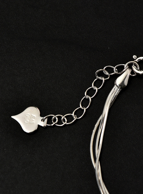 999纯银韩版时尚花朵可刻字手链