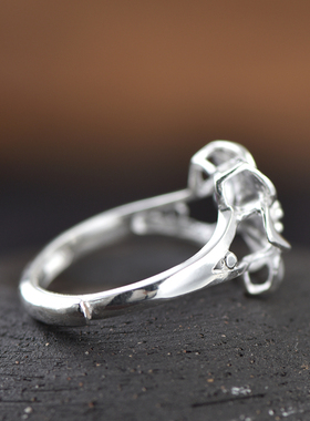 999纯银戒指女韩版花朵食指时尚