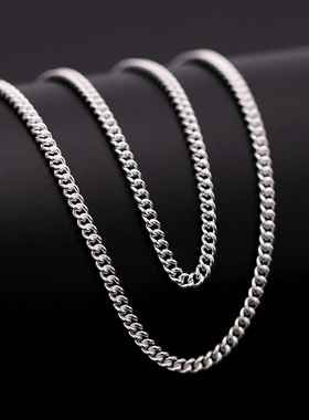 男女纯银单扣手工简约百搭项链