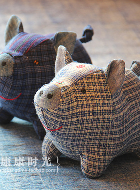 【已售】康康时光老布摆件小猪