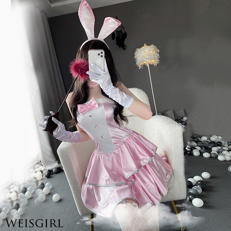 性感制服套装万圣节可爱兔子大码女仆睡裙纯欲服装cosplay兔女郎_虎窝淘