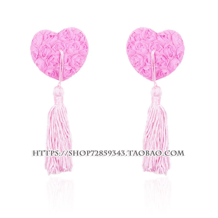 Sexy Japanese nipple stickers with tassels heart shaped