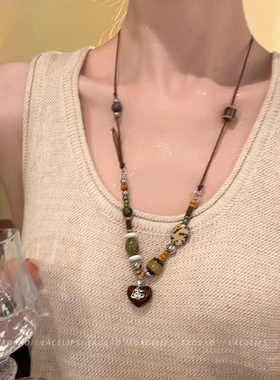 时髦利器~爱心串珠项链女款