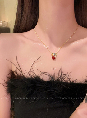 精致双面爱心项链女款2026新款