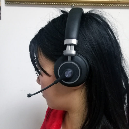 levn/乐朗068头戴式蓝牙耳机立体电脑耳麦降噪话务员男单免提开车 - 图2