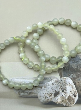 绿月光石手链睡眠石转运珠