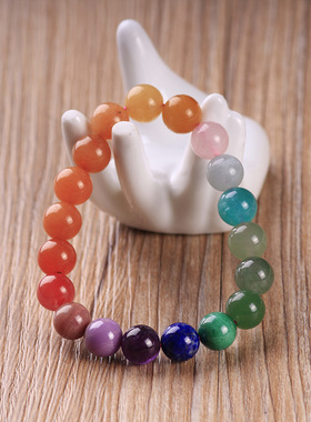 多宝手串彩虹宝石粉晶