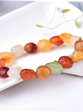 天然阿拉善玛瑙七彩民族风玉石