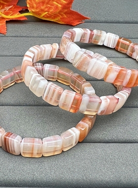 天然女款单圈缠丝玛瑙手链小清新