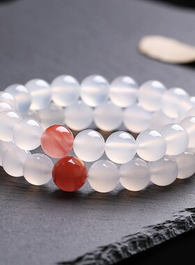 白玛瑙玛瑙时尚百搭女