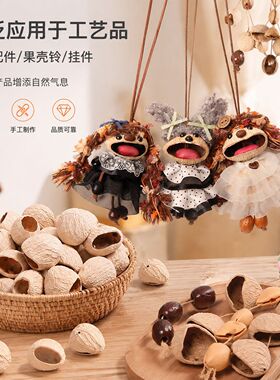 印尼进口黑果果壳天果壳风铃diy材料包小众摇铃果壳娃娃配件