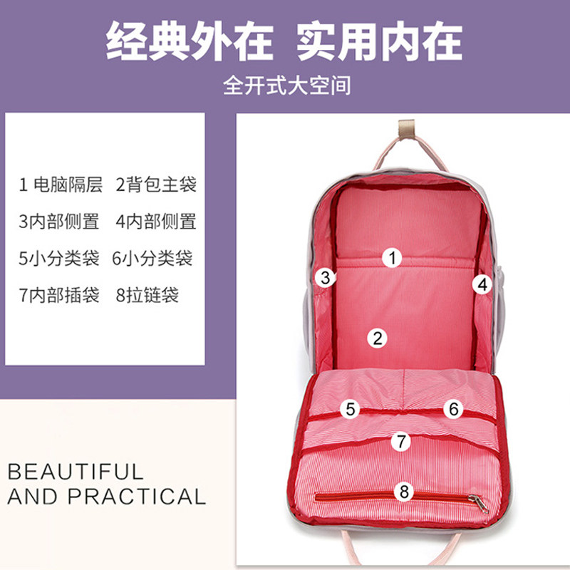 甜甜圈女中小学生校园帆布男双肩包 vivisecret双肩背包