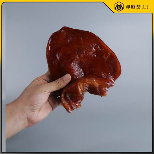 仿真猪头肉猪耳朵猪尾巴模型假熟食卤牛肉猪肘子猪蹄道具模型 - 图2