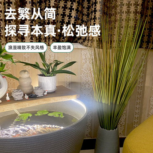 新品仿真芦苇盆栽干花假花五谷杂粮道具狗尾草水生装饰落地绿植物 - 图0