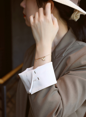 洗澡可戴钛钢不掉色蝴蝶手链轻奢