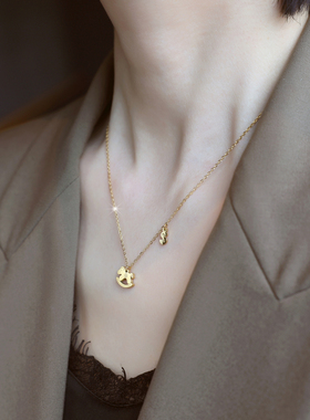 ZOXI钛钢不掉色马上有钱小马项链