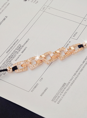 ZOXI小众绸缎黑色暗黑系冬季项链