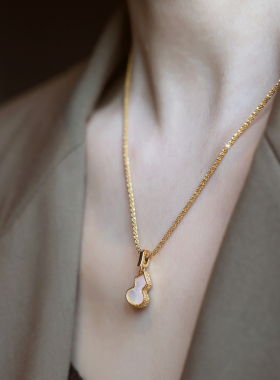 ZOXI本命年红色葫芦项链旺财女款