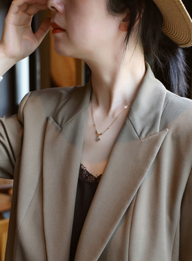 ZOXI轻奢小众灵动蝴蝶项链不掉色