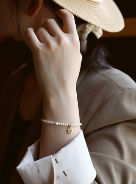 ZOXI不掉色福牌珍珠手链轻奢小众