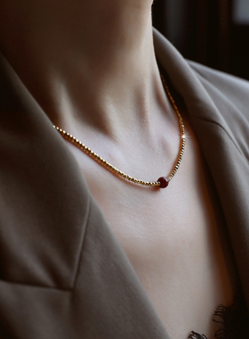 ZOXI鸿运当头碎碎金项链配饰女款