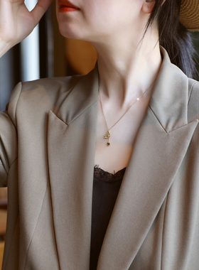 ZOXI不掉色旺财小马项链马年礼物