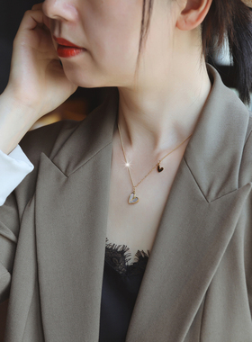 ZOXI钛钢不掉色爱心项链生日礼物