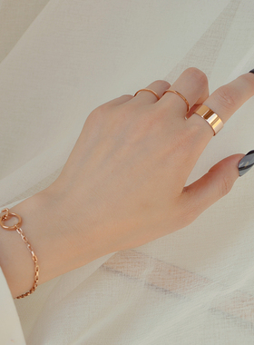 zoxi网红时尚个性宽版女ins戒指