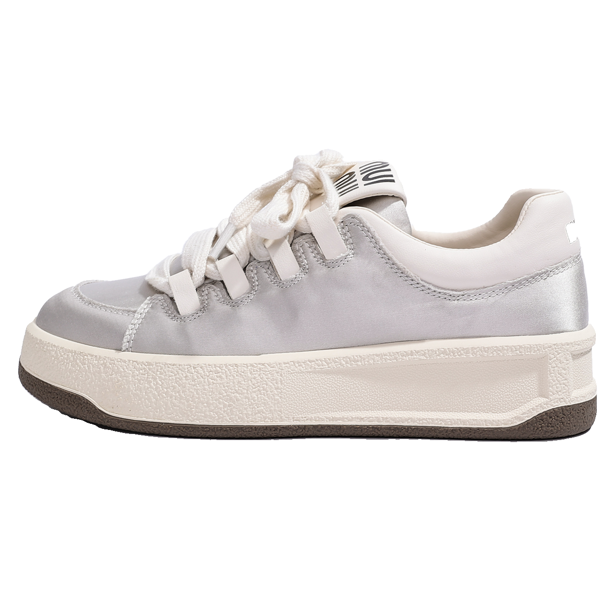 【清仓特价】MenTa玫瑰 小众厚底缎面板鞋女2025低帮休闲面包鞋 - 图3