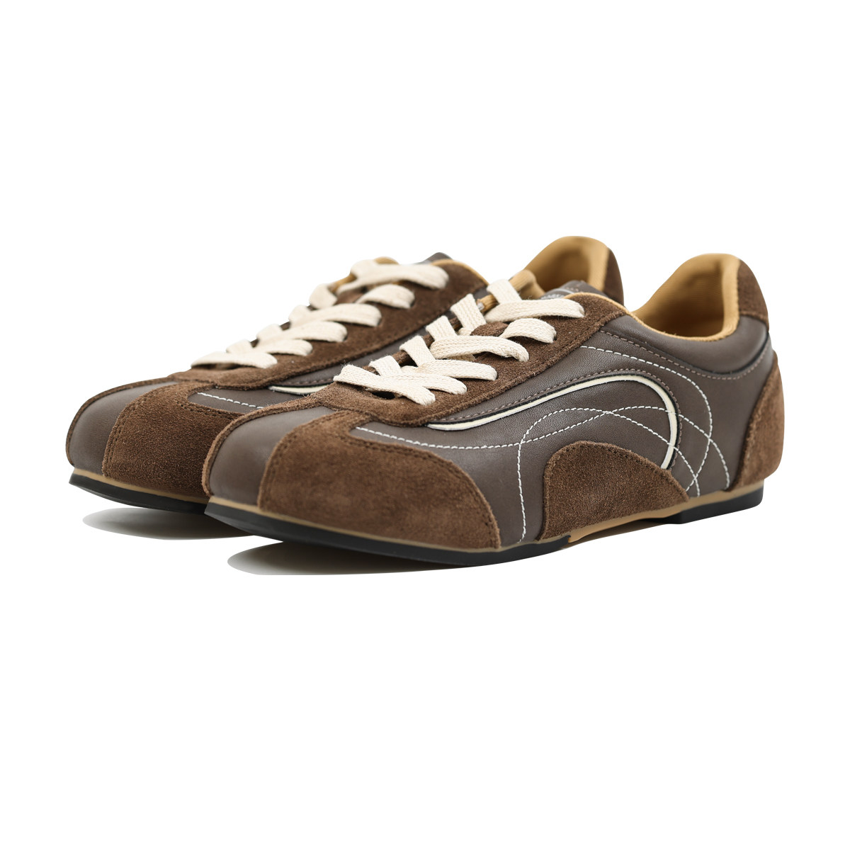 冉言复古增高德训鞋女加绒2025秋冬女老钱风美拉德休闲鞋配阔腿裤,淘宝优惠券,粉丝福利购,淘宝优惠卷