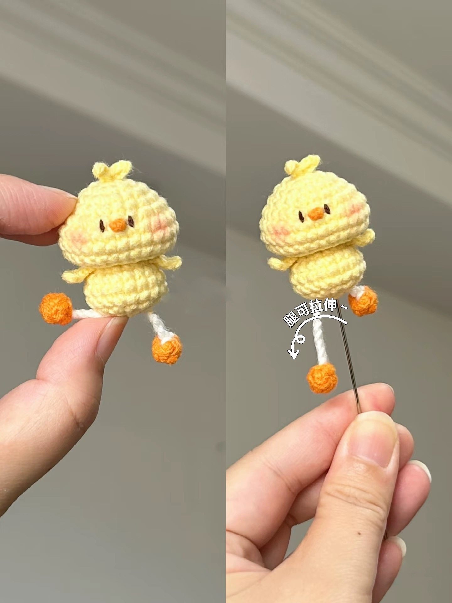 情侣包挂件鼻嘎拉伸小鸭钩针毛线钩织DIY玩偶钥匙扣材料包钩针,淘宝优惠券,粉丝福利购,淘宝优惠卷