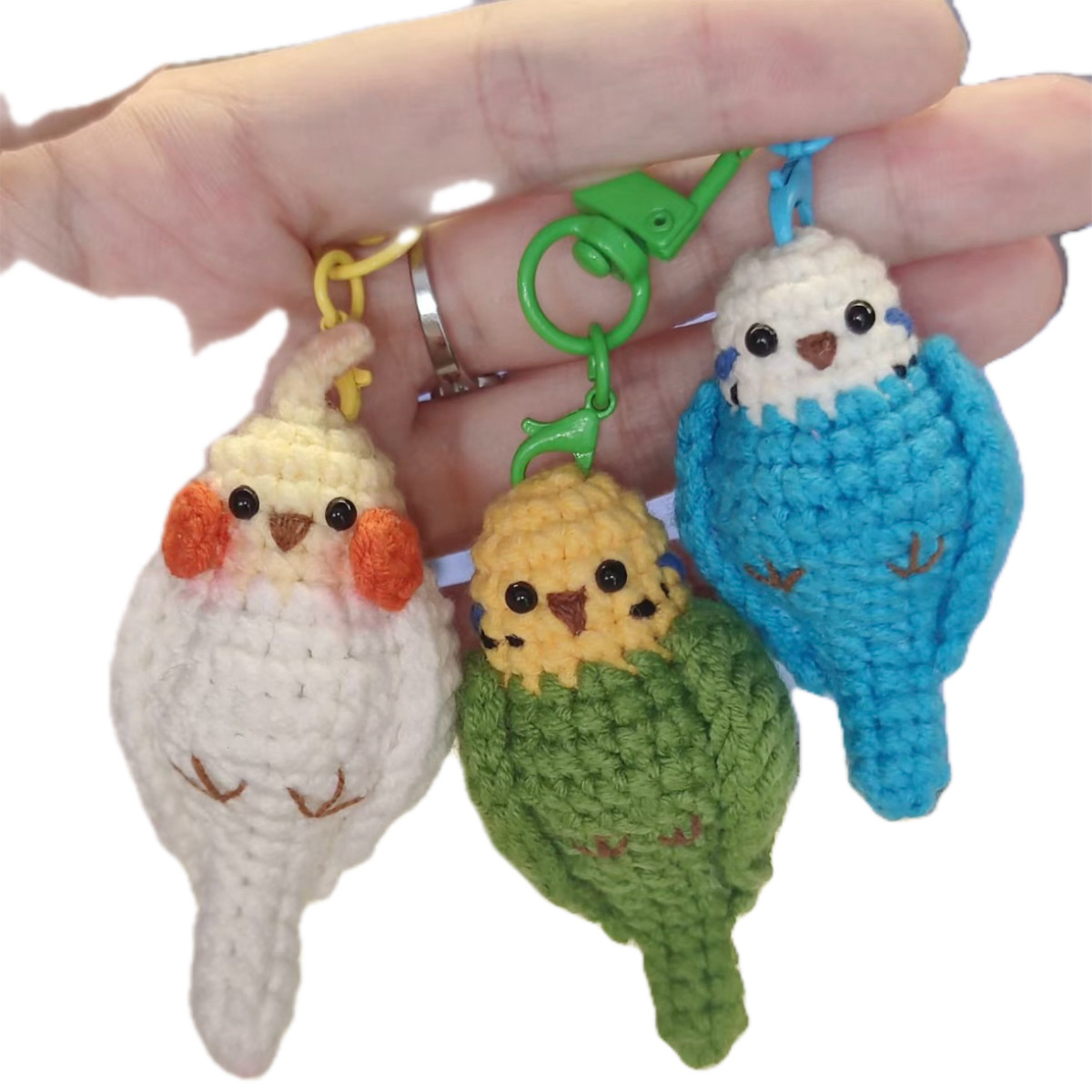 新手初学手工编织diy材料包毛线钩针可爱仿真鹦鹉挂件钥匙扣礼物,淘宝优惠券,粉丝福利购,淘宝优惠卷