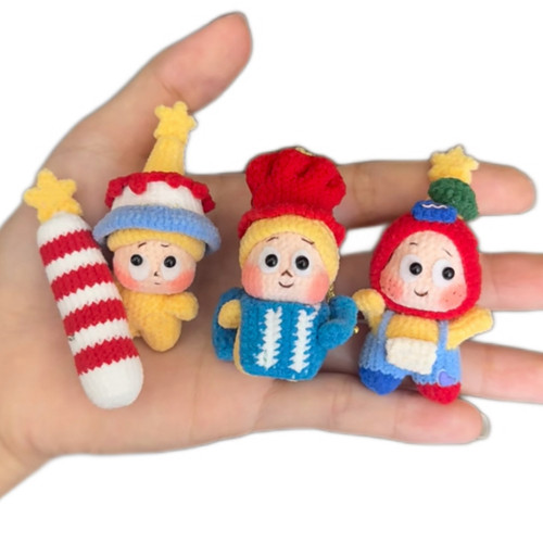 圣诞礼物手工diy星星人包挂件钥匙扣钩针编织材料包玩偶毛线针织 - 图3