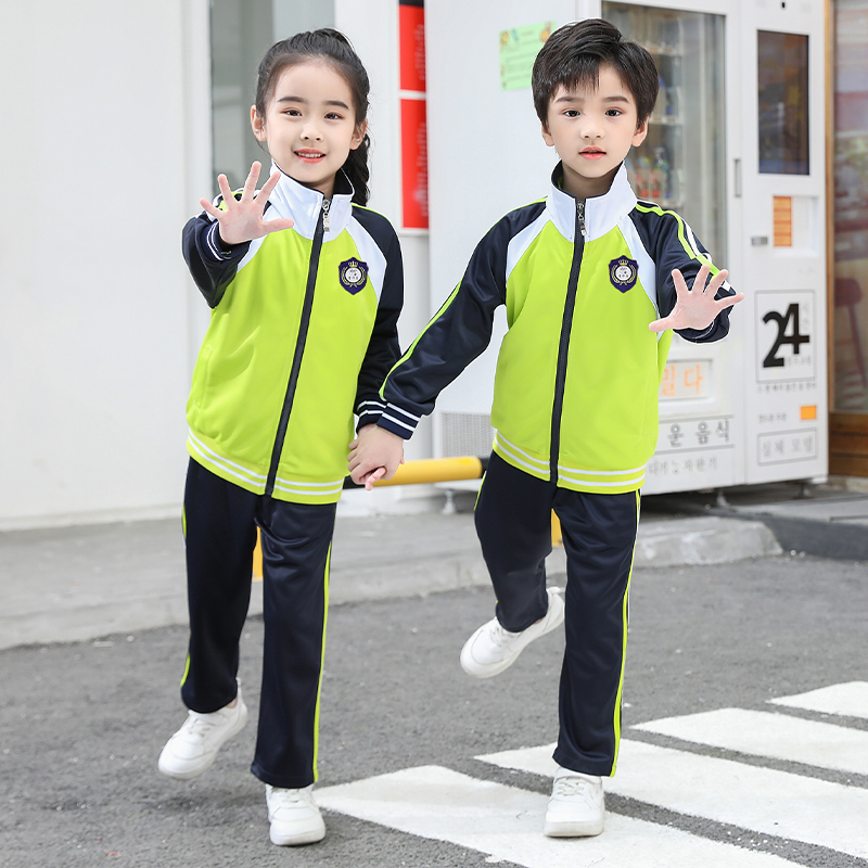 果绿色校服小学生班服运动会毕业服幼儿园园服套装夏季装男女童装